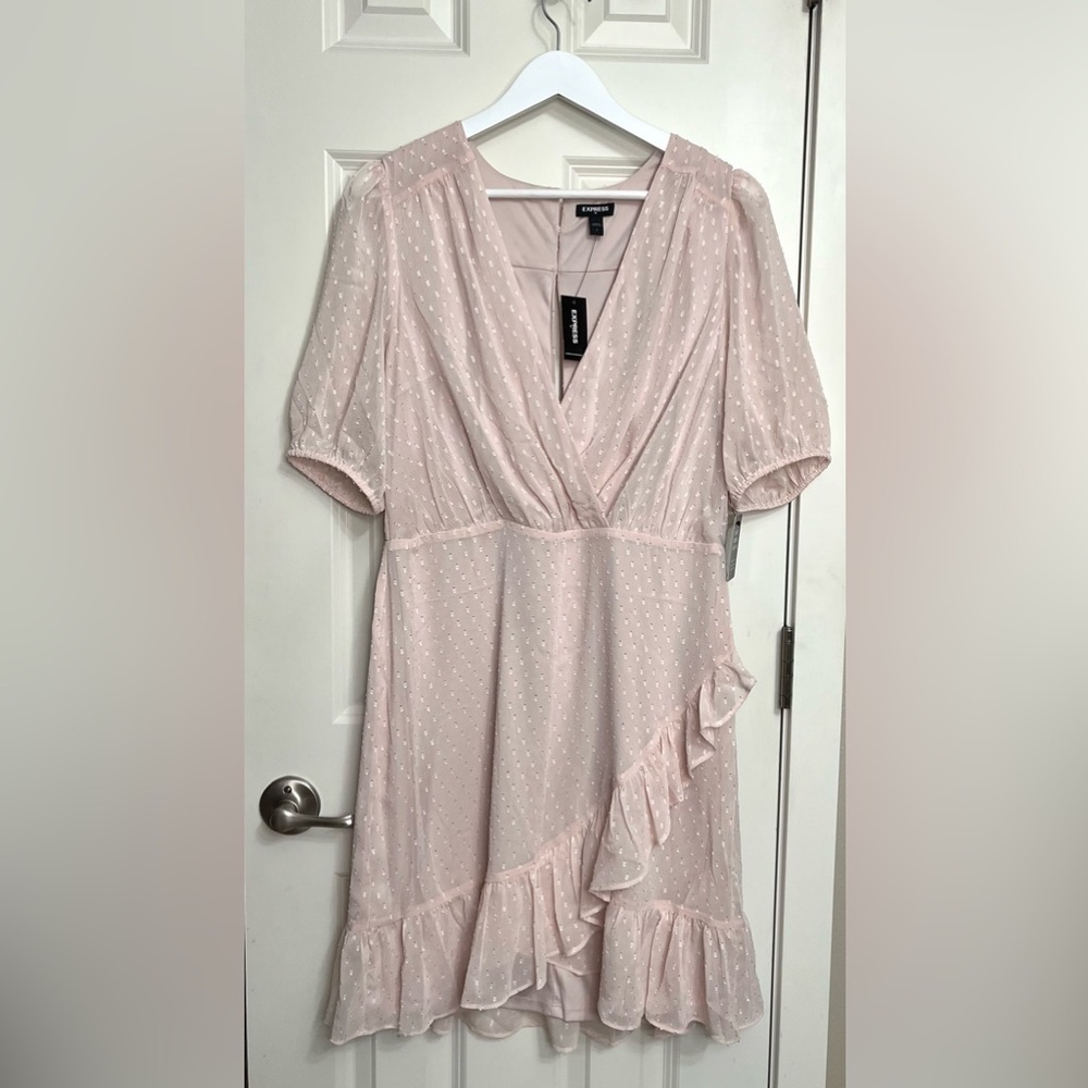 Express Asymmetrical Dress in Blush NWT